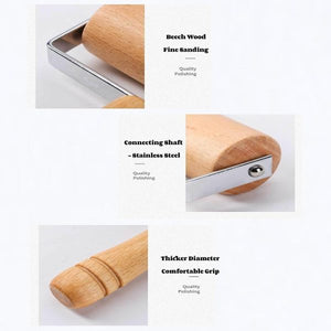 2pcs Wooden Rolling Pin For Baking – Hand Push Dough Roller With Non-stick Surface, Lightweight & Kid-friendly