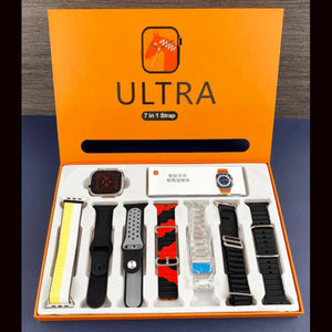Ultra Smart Watch With Multicolor Straps