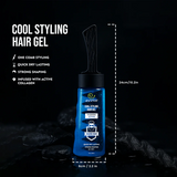 Ecrin Cool Styling Hair Gel With Active Collagen | Strong Hold, No Flakes, Nourishing Formula For All Hair Types, Daily Use Gel With Refreshing Cool Effect (280ml)