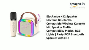 K12 Wireless Audio Microphone Bluetooth Speaker Portable Stereo Speaker Bluetooth Speaker Karaoke Speaker With Double Mic (random Color)